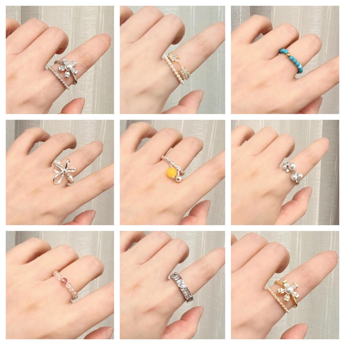 黄铜戒指 小众轻奢精致百搭个性开口可调节戒指饰品【直播戒指配饰