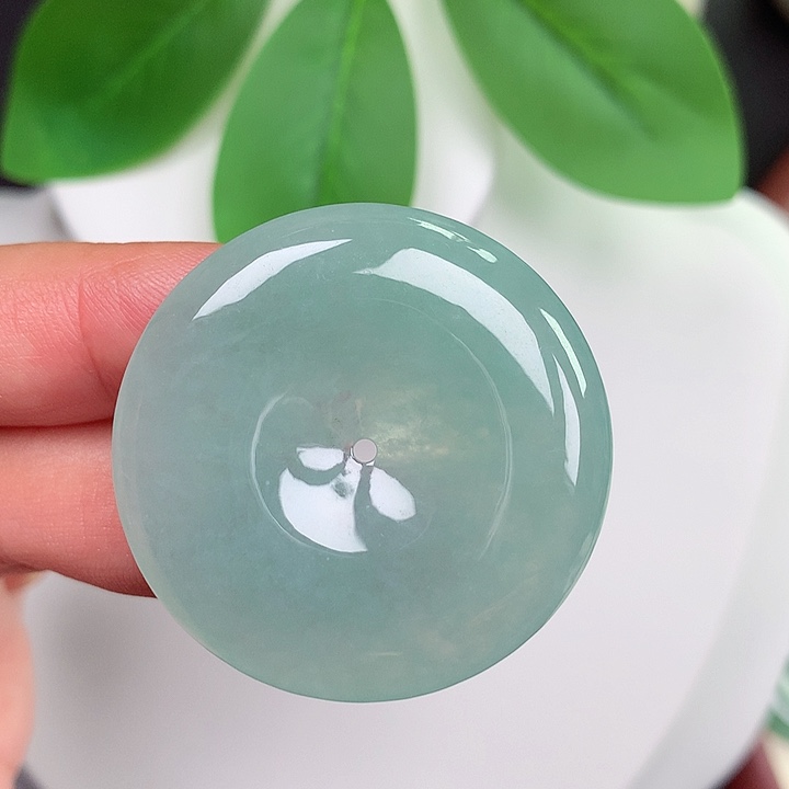 颈饰未镶嵌翡翠平安扣 35.7x5.8mm
