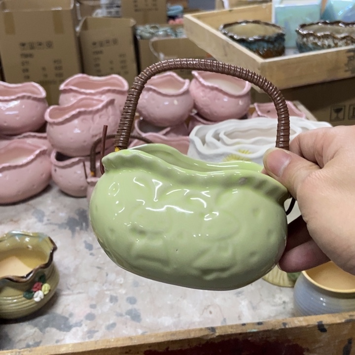 陶瓷花盆单场满9.9发12*7*7