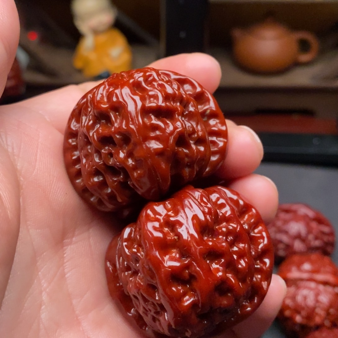 吊坠文玩核桃男***雄40白狮子