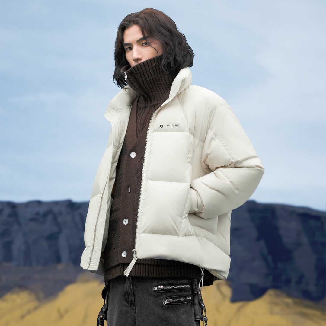 【将军工厂店】男士羽绒服2025新款立领加厚防寒面包服外套潮28276