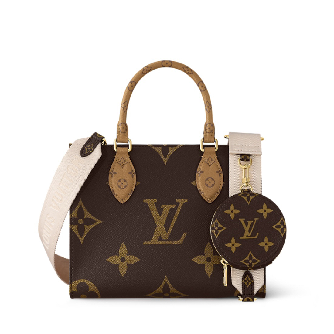 未使用 LouisVuitton/路易威登 25年最新款工字缝线onthego小号包