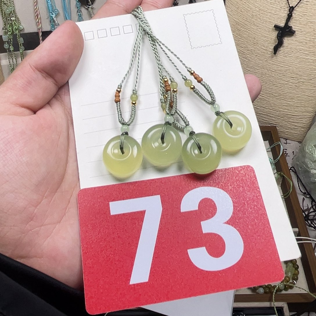 蛇纹石玉合金颈饰