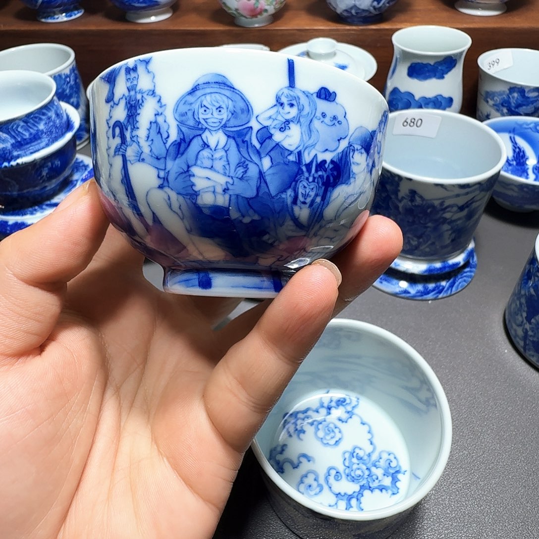 杨***碳泥塑主人杯手工手绘
