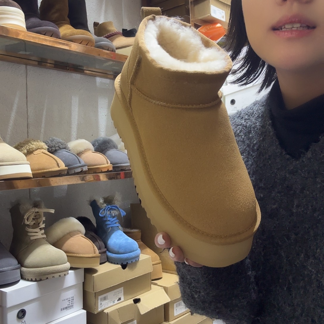 37码雪地靴大棉栗色