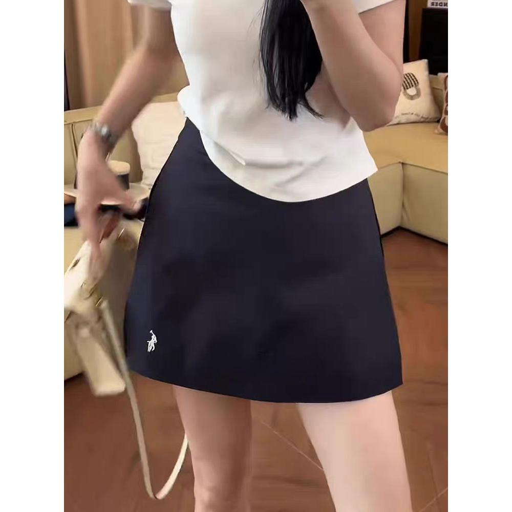 绣小马裤裙a字裙新款显瘦高档西装包臀短裙高腰半身裙开叉裙裤