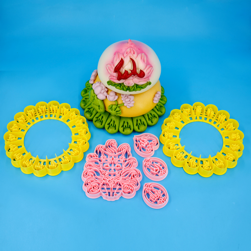 仙字花底九尾狐模具卡通狐狸花饽饽花馍花底磨具易脱模好操作面食