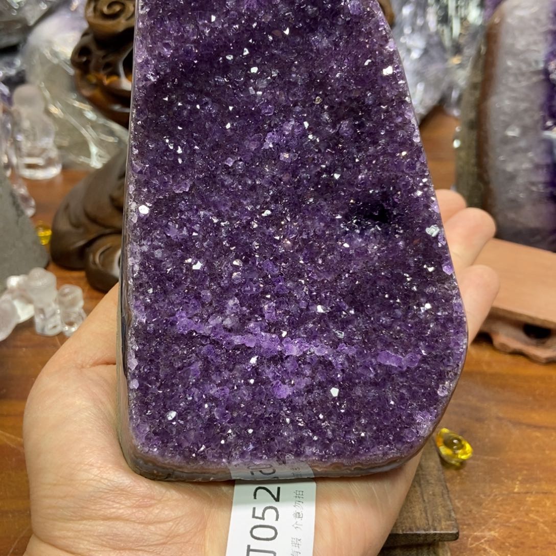 天然水晶摆件未镶嵌紫晶