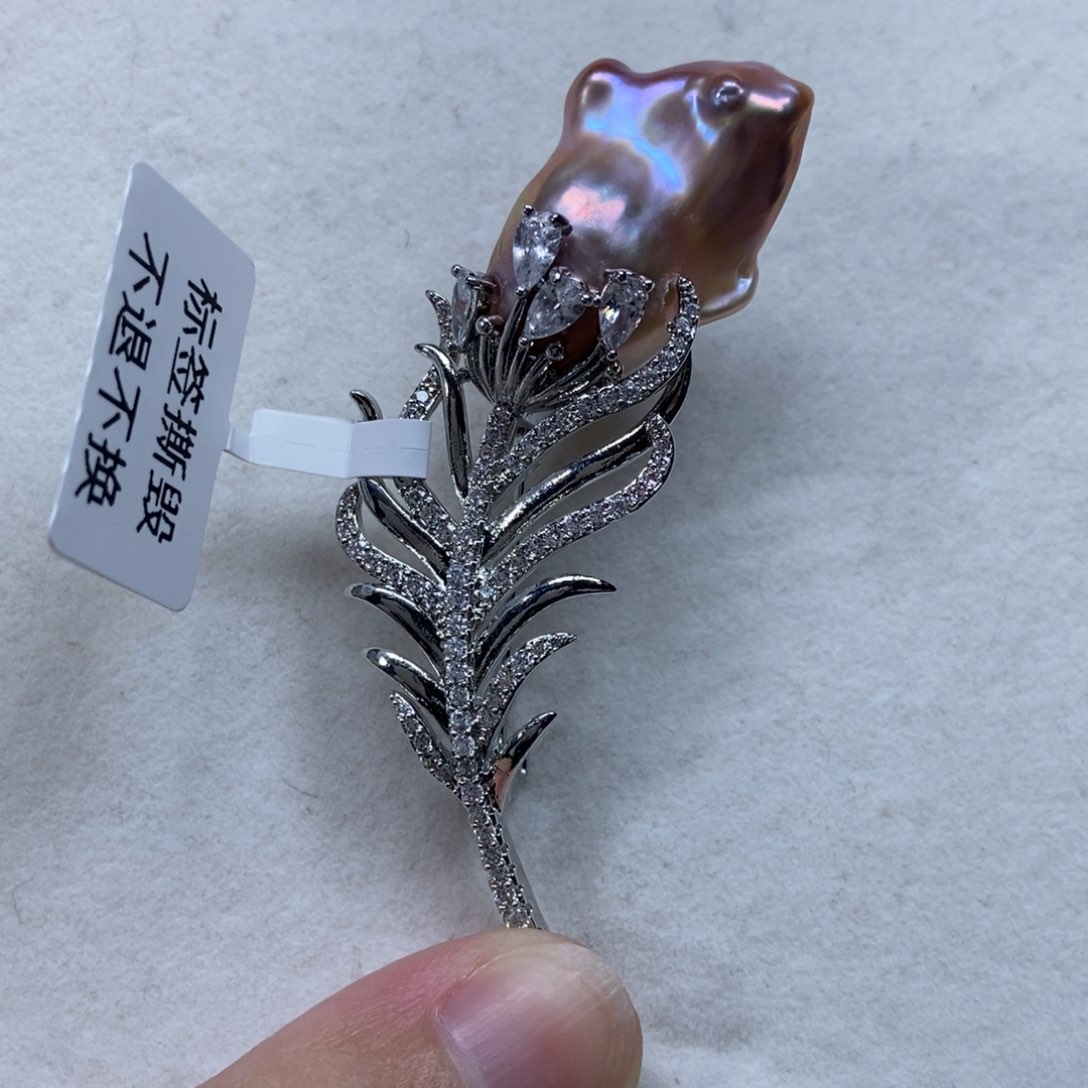 淡水珍珠胸针合金福利195
