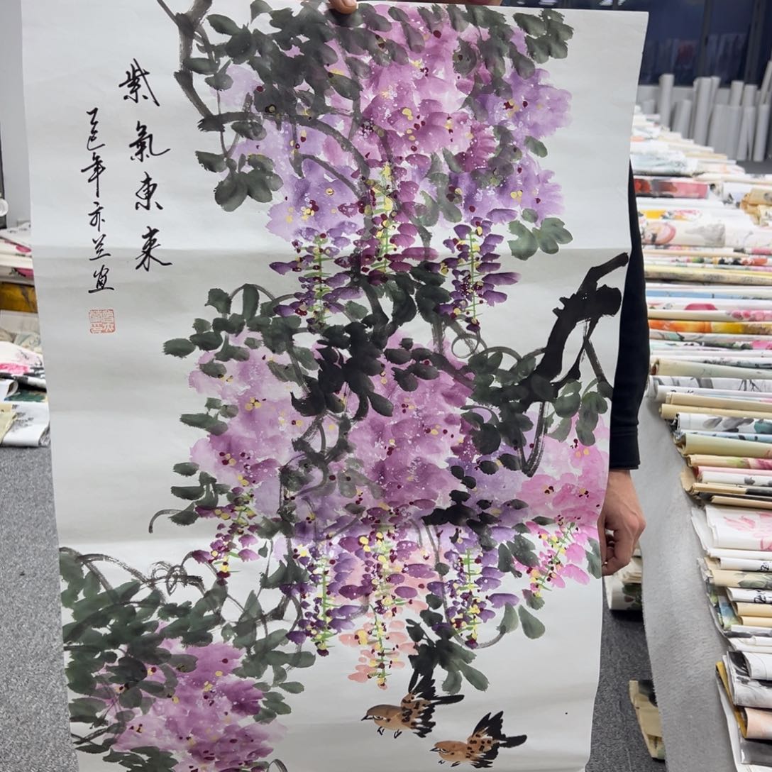 国画纯手绘字画宣纸