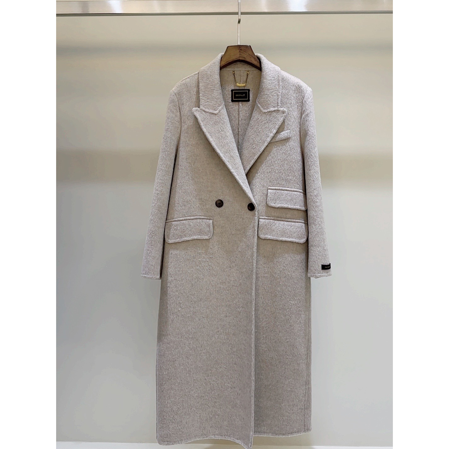 品牌原单高端轻奢骆驼绒羊 毛大衣系列【衣长116】-燕麦—2301