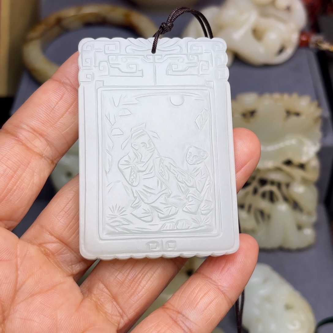 和田玉（糖玉）挂件未镶嵌小*主