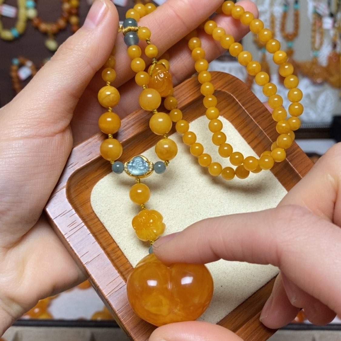 【闪购商品】蜜蜡颈饰未镶嵌项链定制