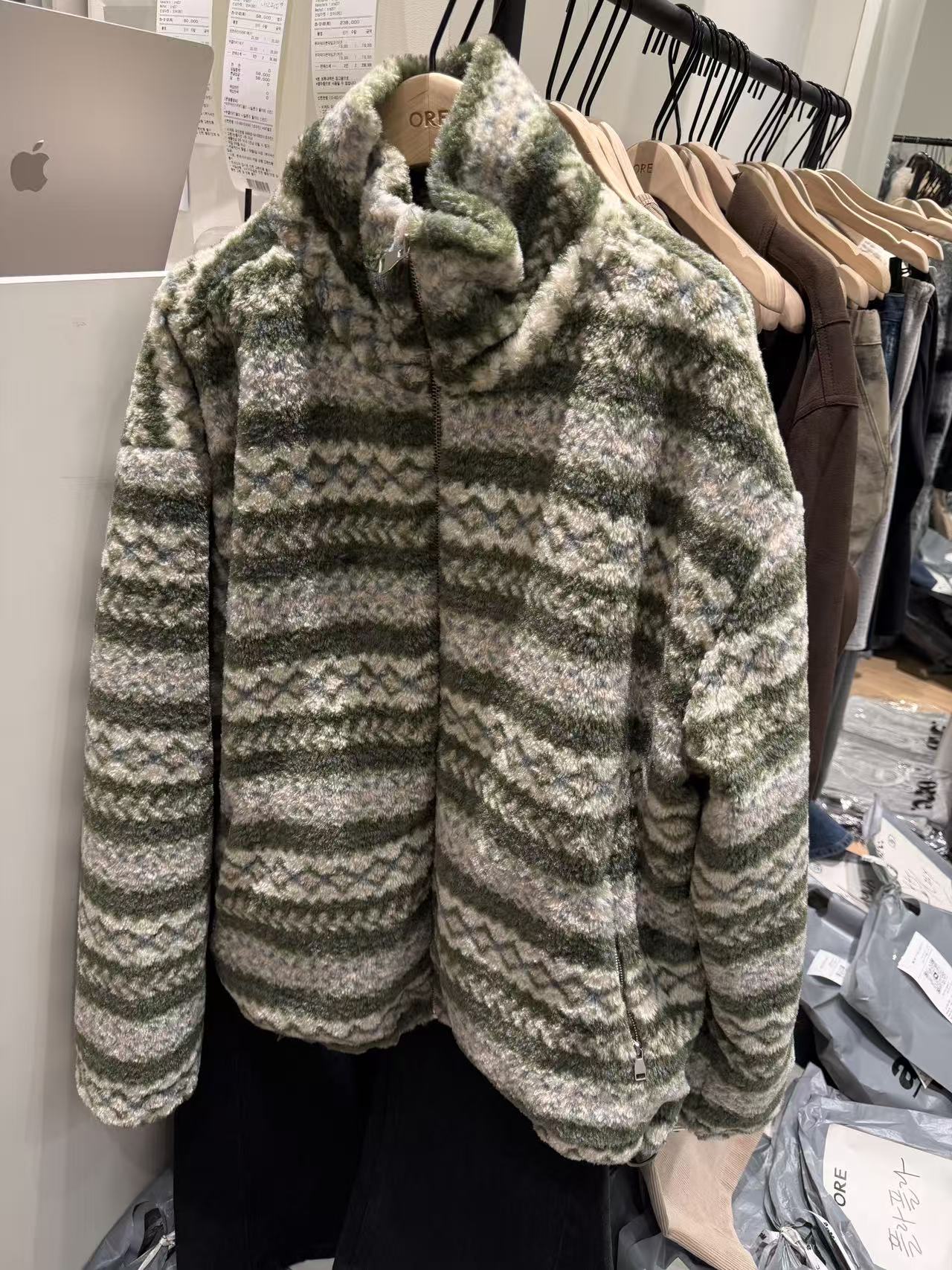 韩国东大门正品女装时尚费尔岛拉链外套120126（NO退NO换）