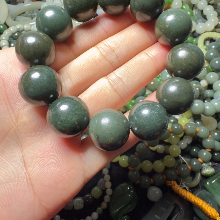 和田玉未镶嵌手链卡20