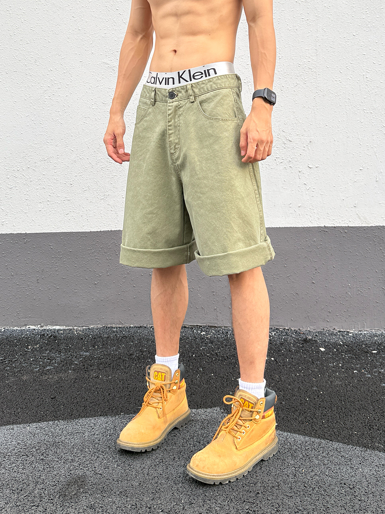 【绿野仙踪】Bloom Studio美式复古阔腿牛仔七分裤夏宽松休闲百搭