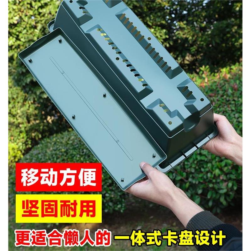 树脂霍伦盆阳台蔬菜种植盆草莓盆栽专用长方形花盆家用塑料长条盆