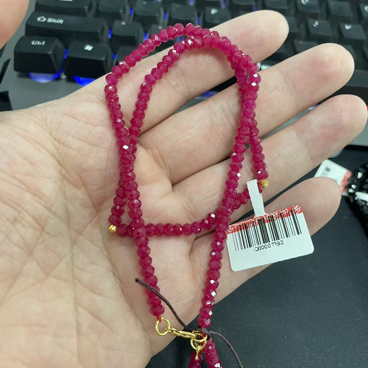 红宝石原创刻面项链【T193】