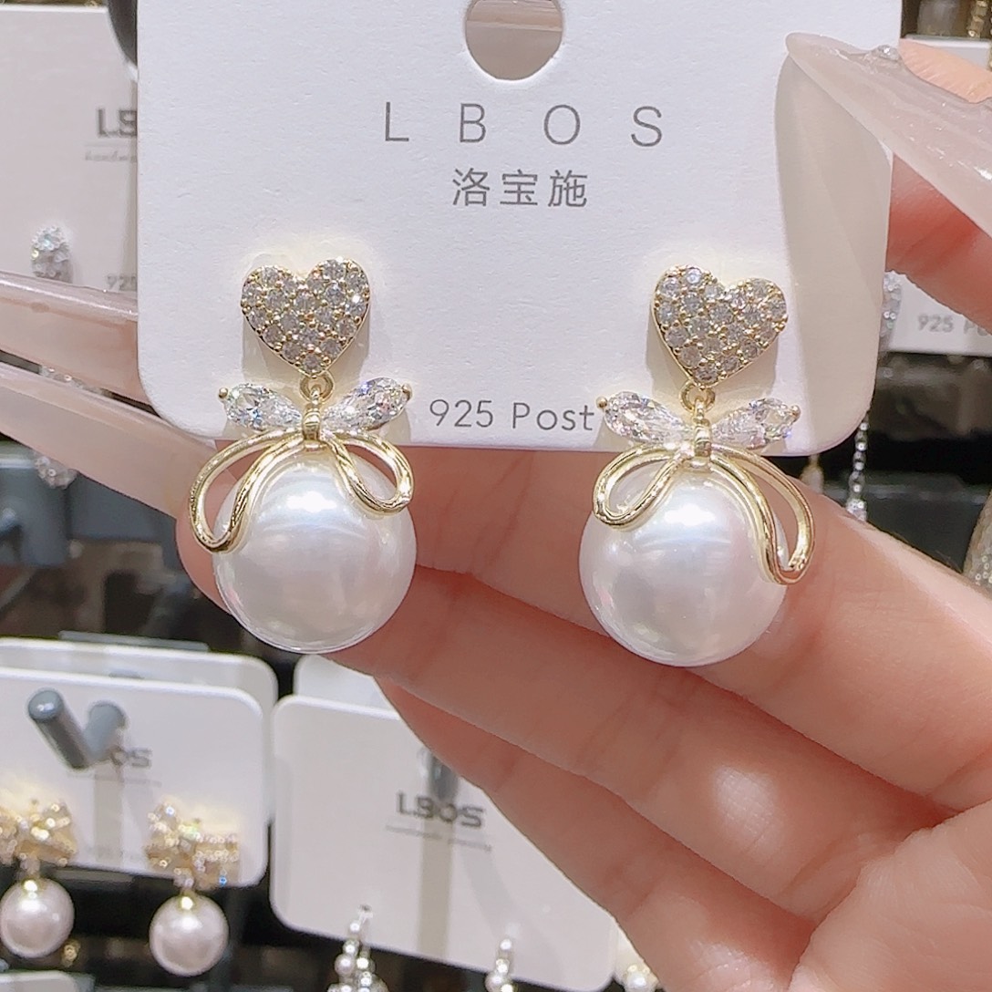 锆石铜合金925银耳环