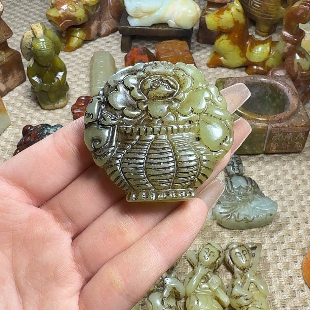 白玉菩提吊坠挂件