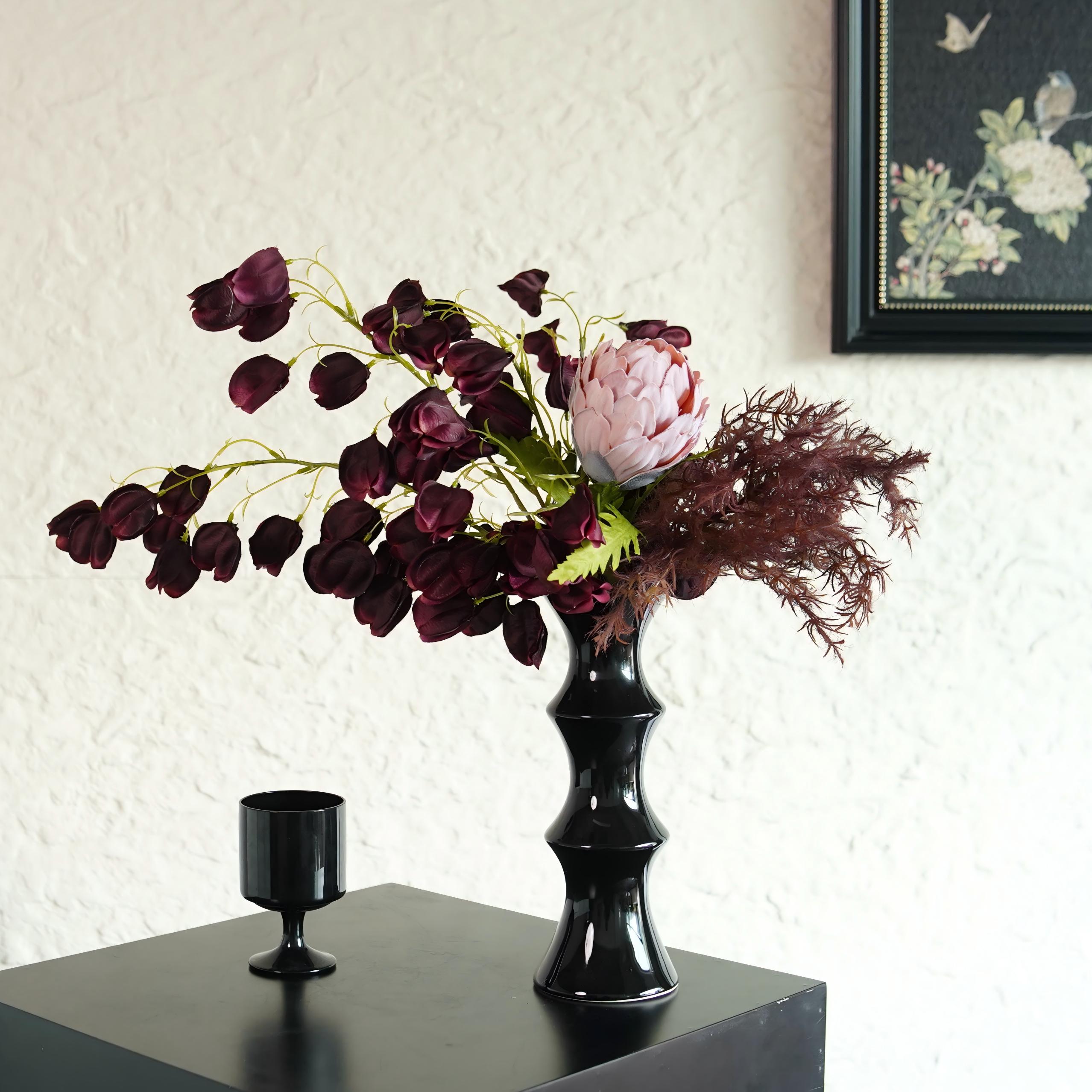 花屿星河|设计师款 中古风轻奢创意蝴蝶兰仿真花束家居桌面摆件