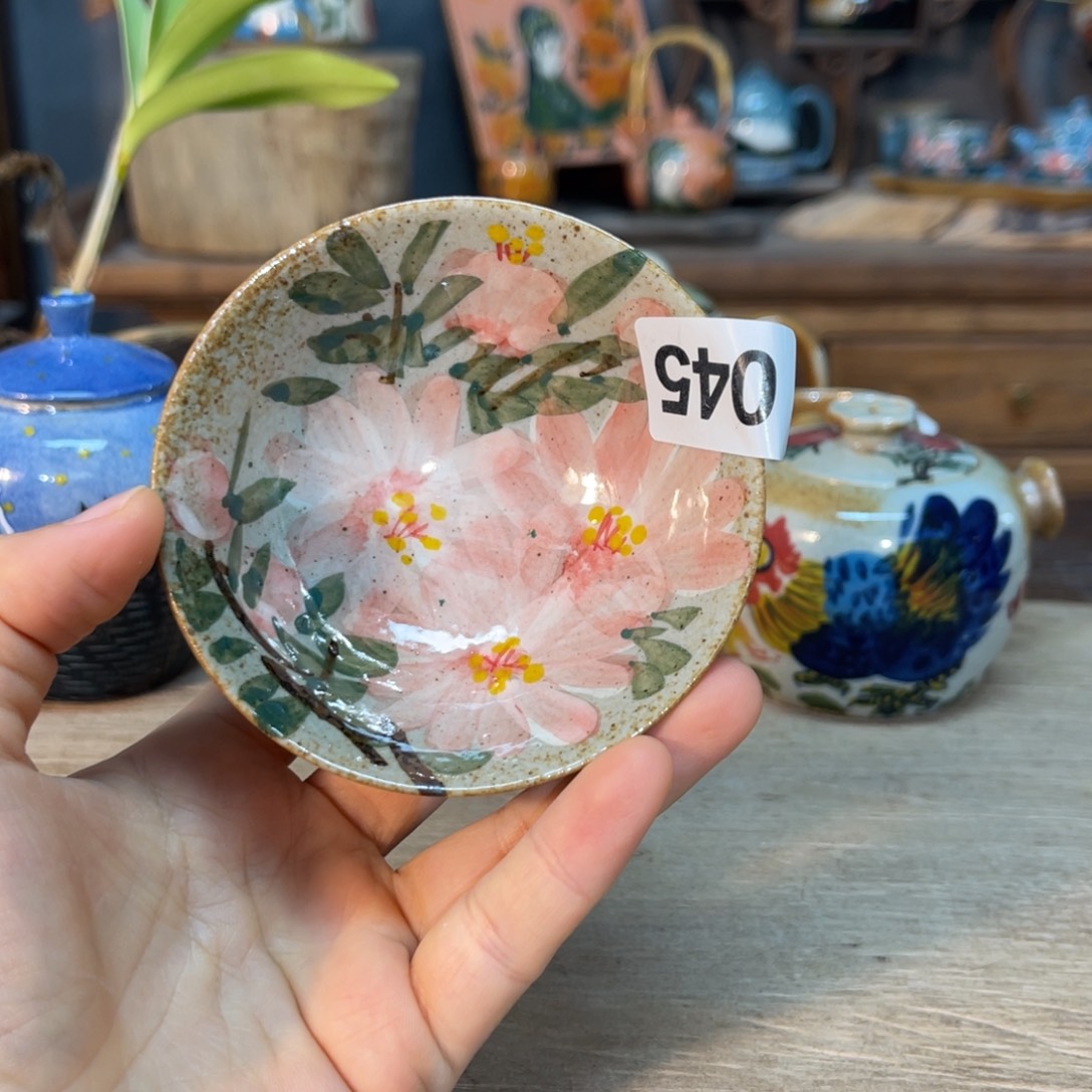 壶素浅陶瓷手工手绘