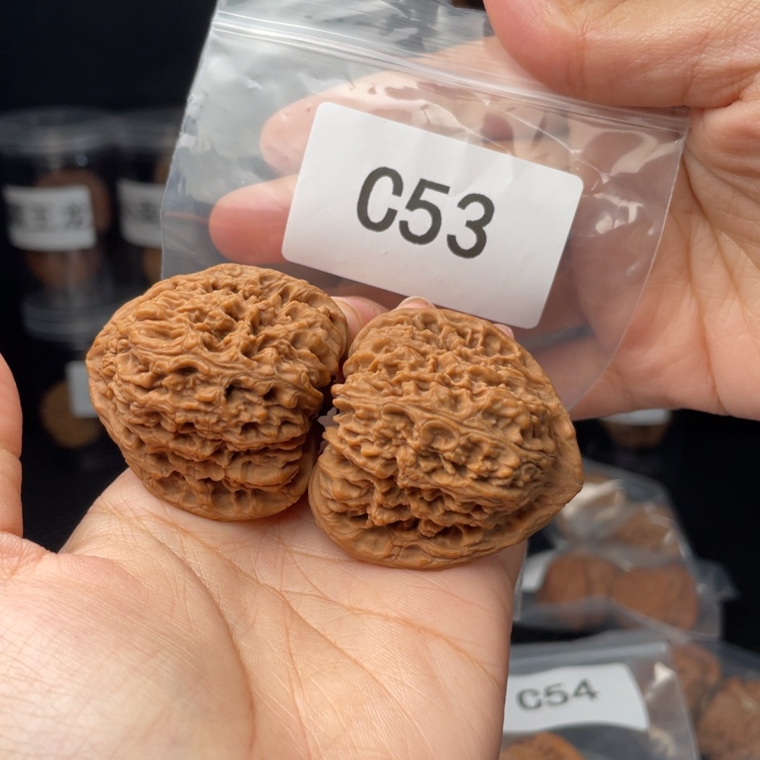 文玩核桃把件全品43三角将