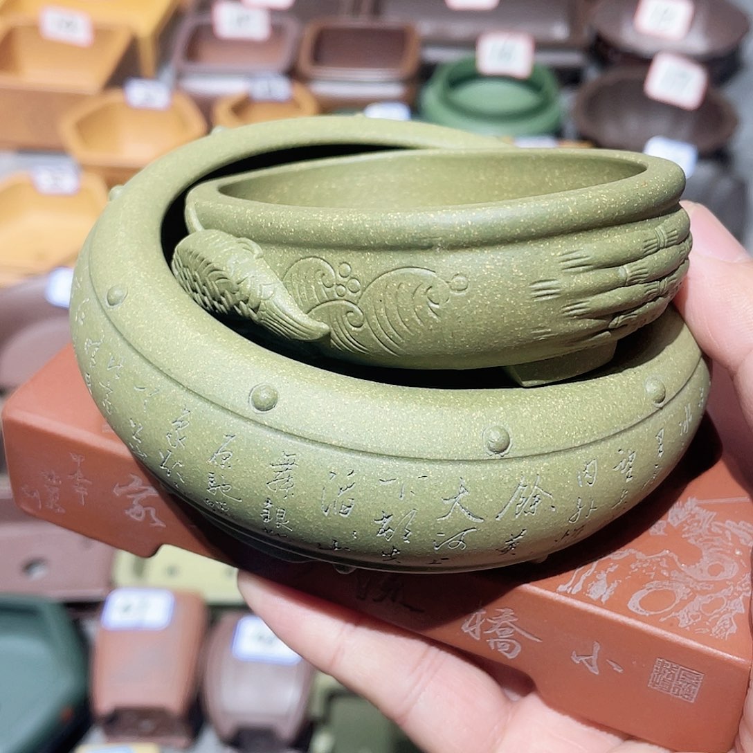 W***…紫砂小盆3个组合小盆