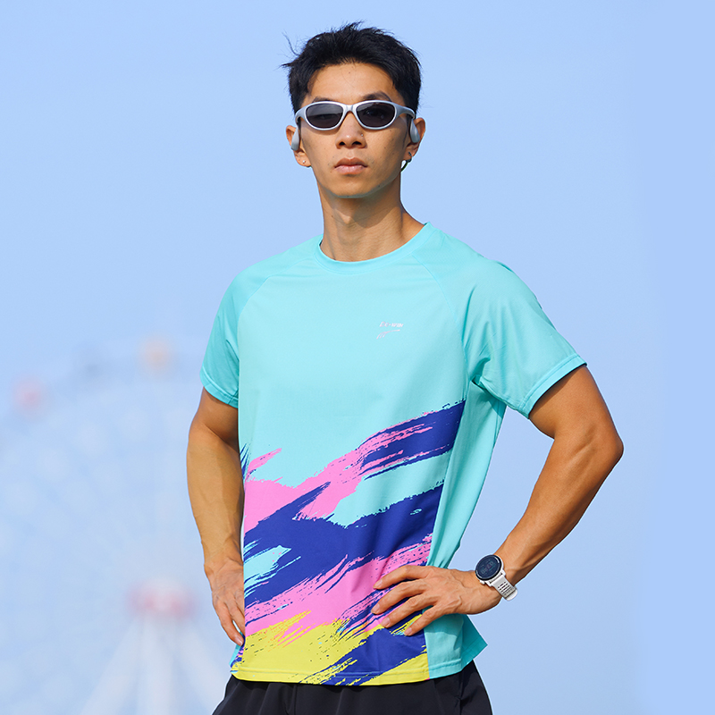 【2242518】轻薄透气吸湿速干男款圆领跑步训练短袖运动服