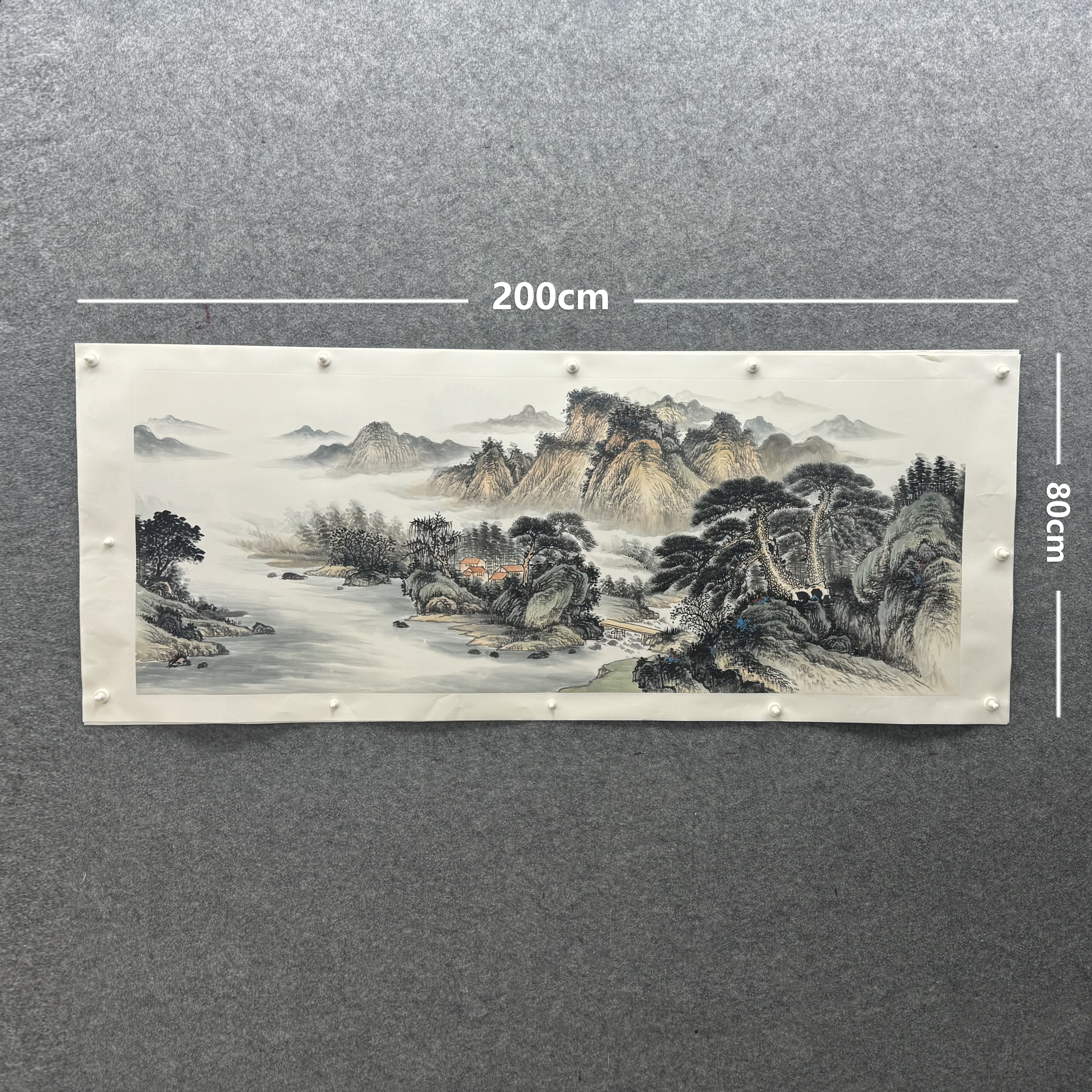 【山水画】张恒禄200*80cm手绘礼盒作品（8）