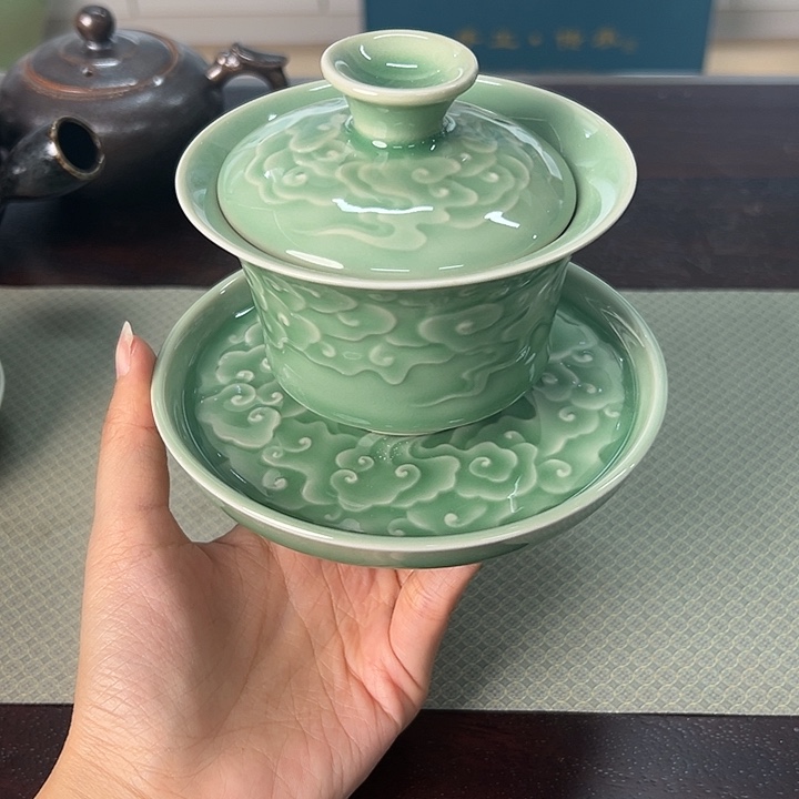 龙泉云间青瓷小米茶器