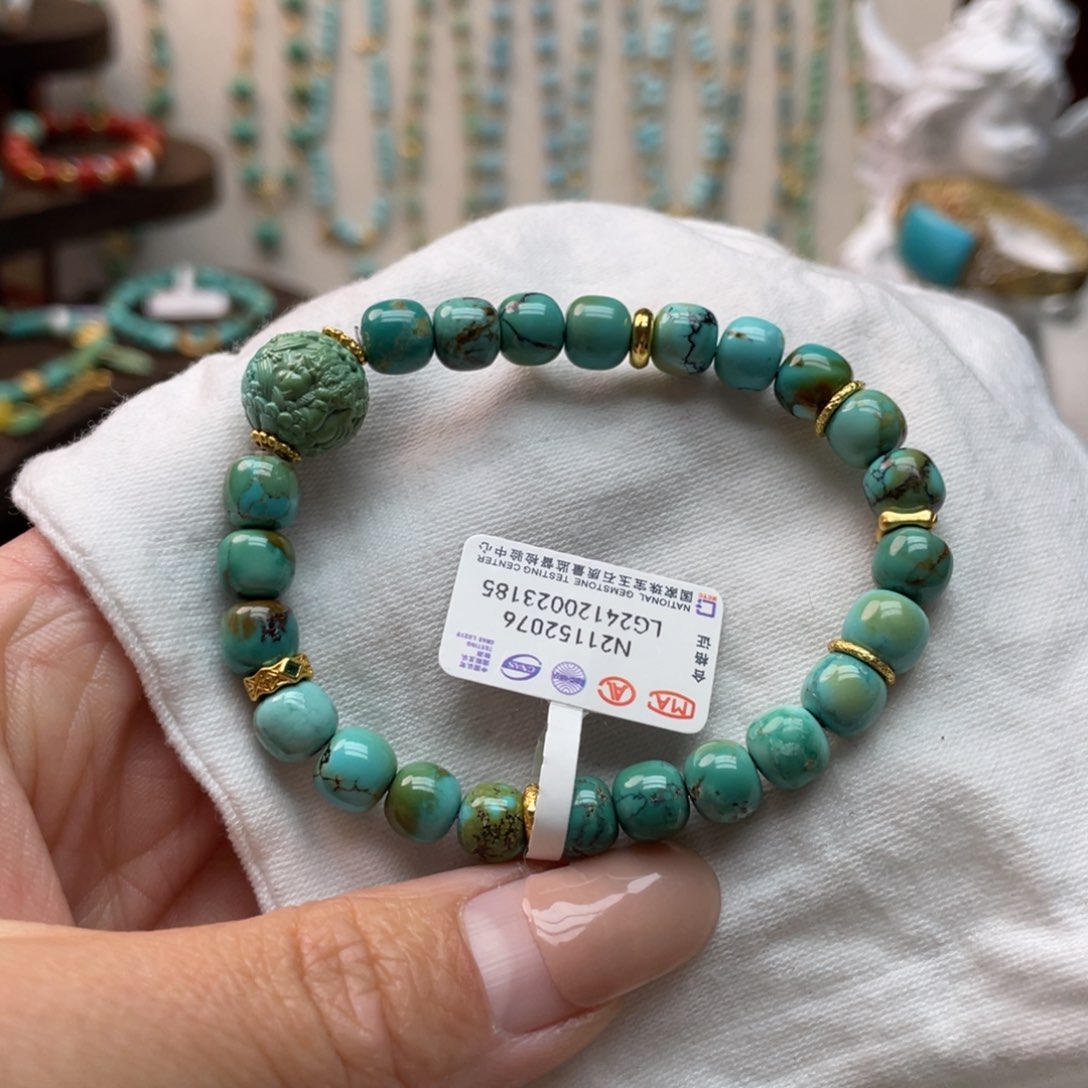 绿松石手链银S925镶嵌