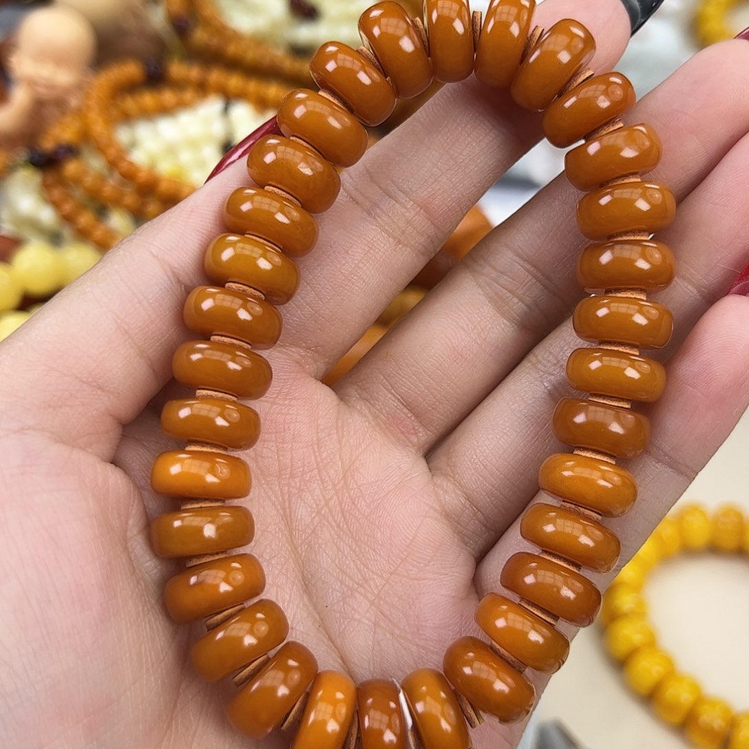 琥珀颈饰未镶嵌蜜蜡