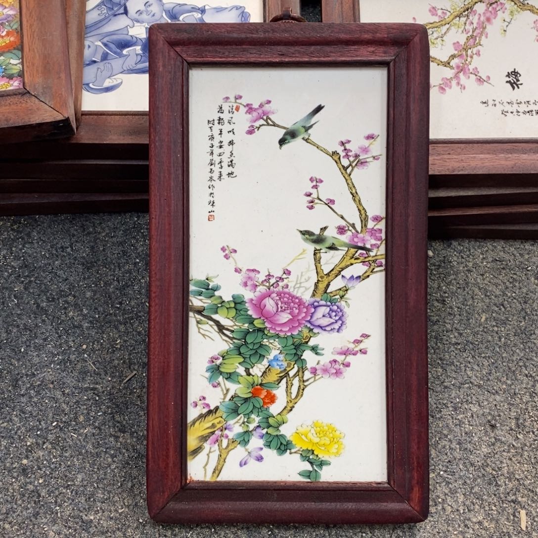 瓷30*16 景德镇瓷板画柴窑烧制