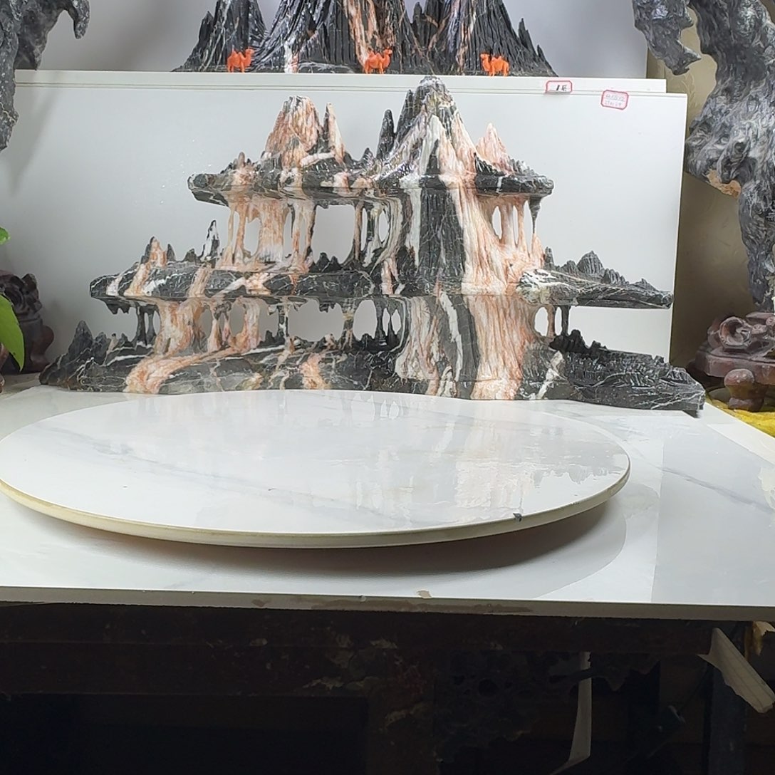 自***天山峰摆件鱼缸造景
