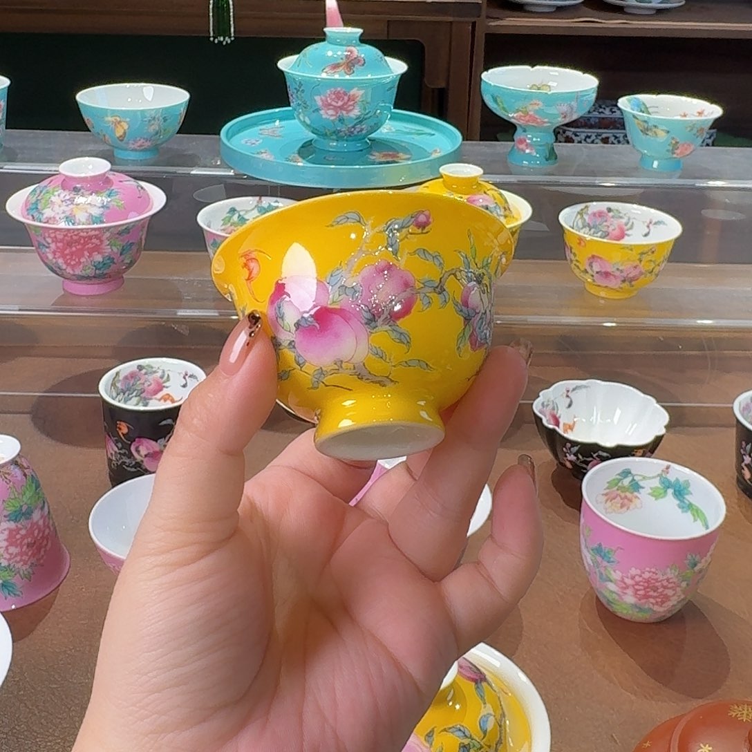 珐琅彩主人杯茶具套装