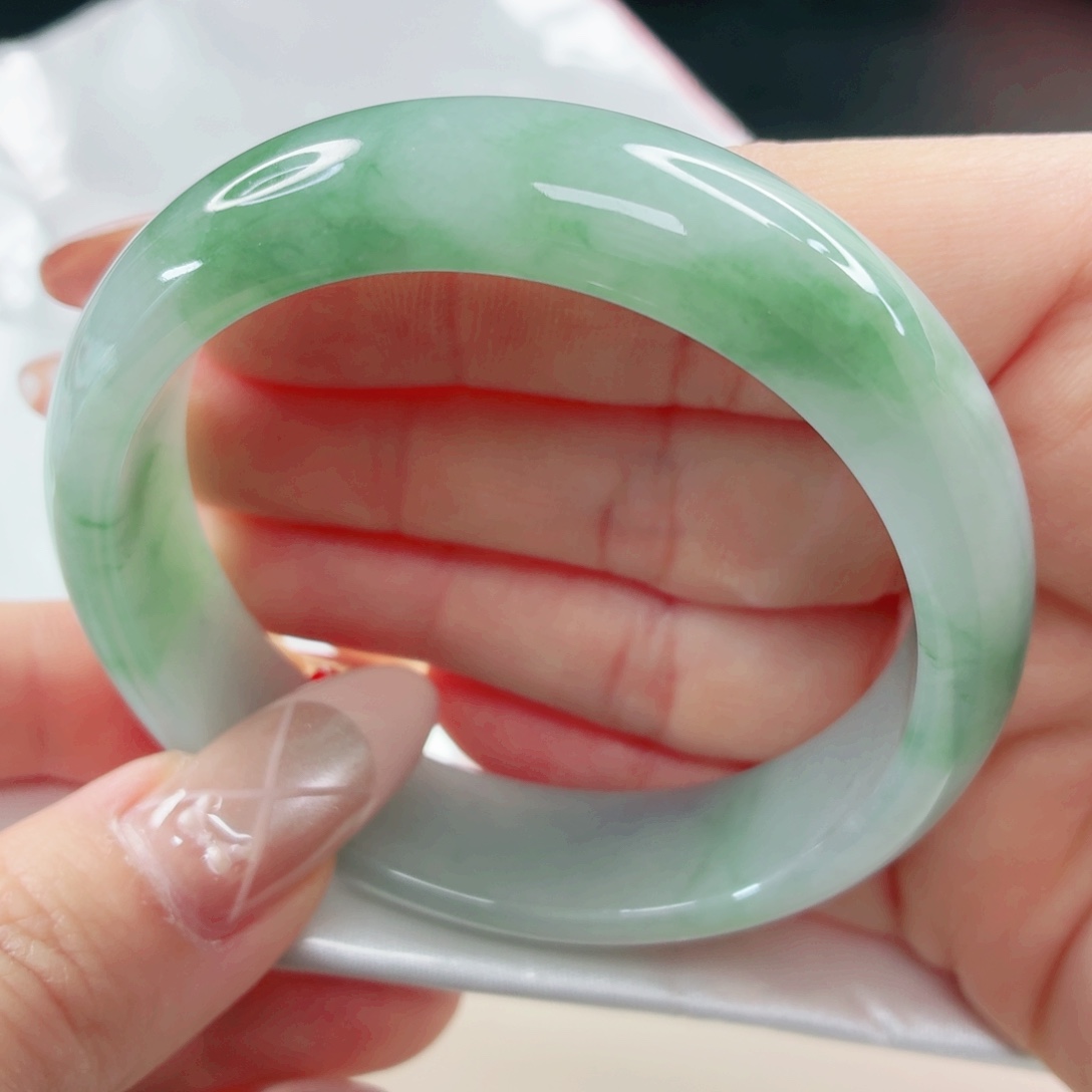 翡翠未镶嵌手镯55.4x33