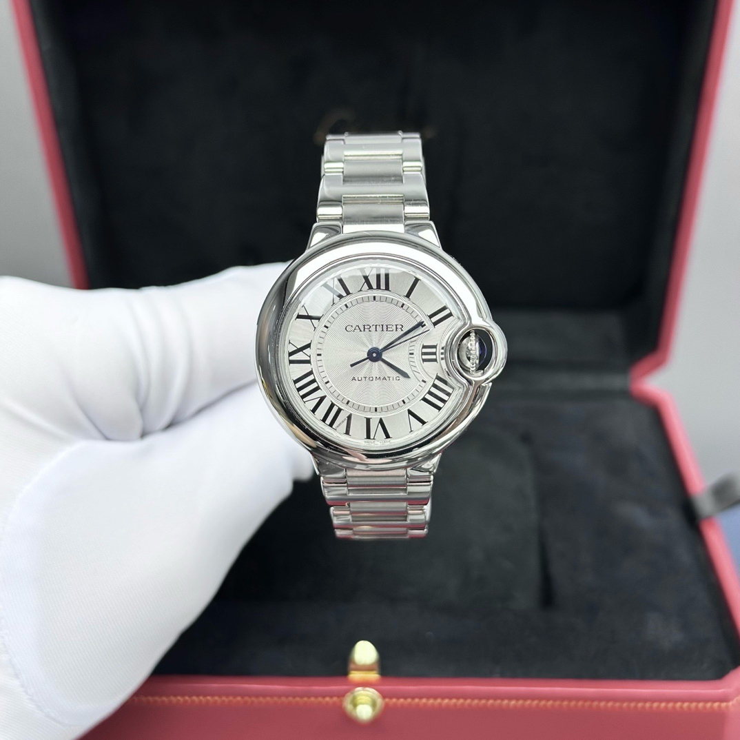 99新 Cartier/卡地亚 W6920071蓝气球33mm精钢银盘罗马刻全套19