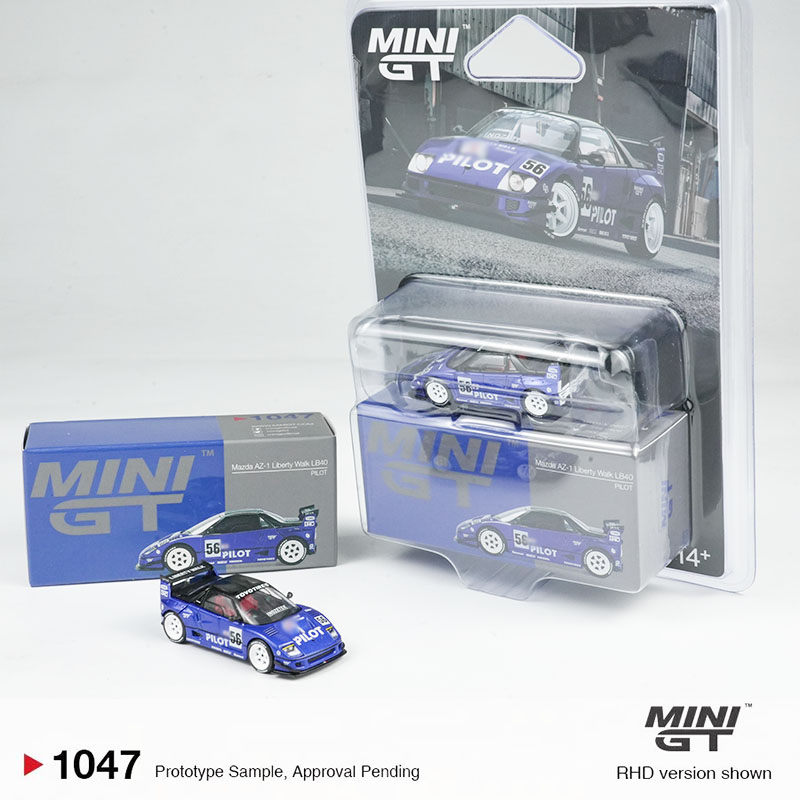 MINIGT 1:64 马自达 Mazda AZ-1 LBWK LB40 仿真合金车模 #1047