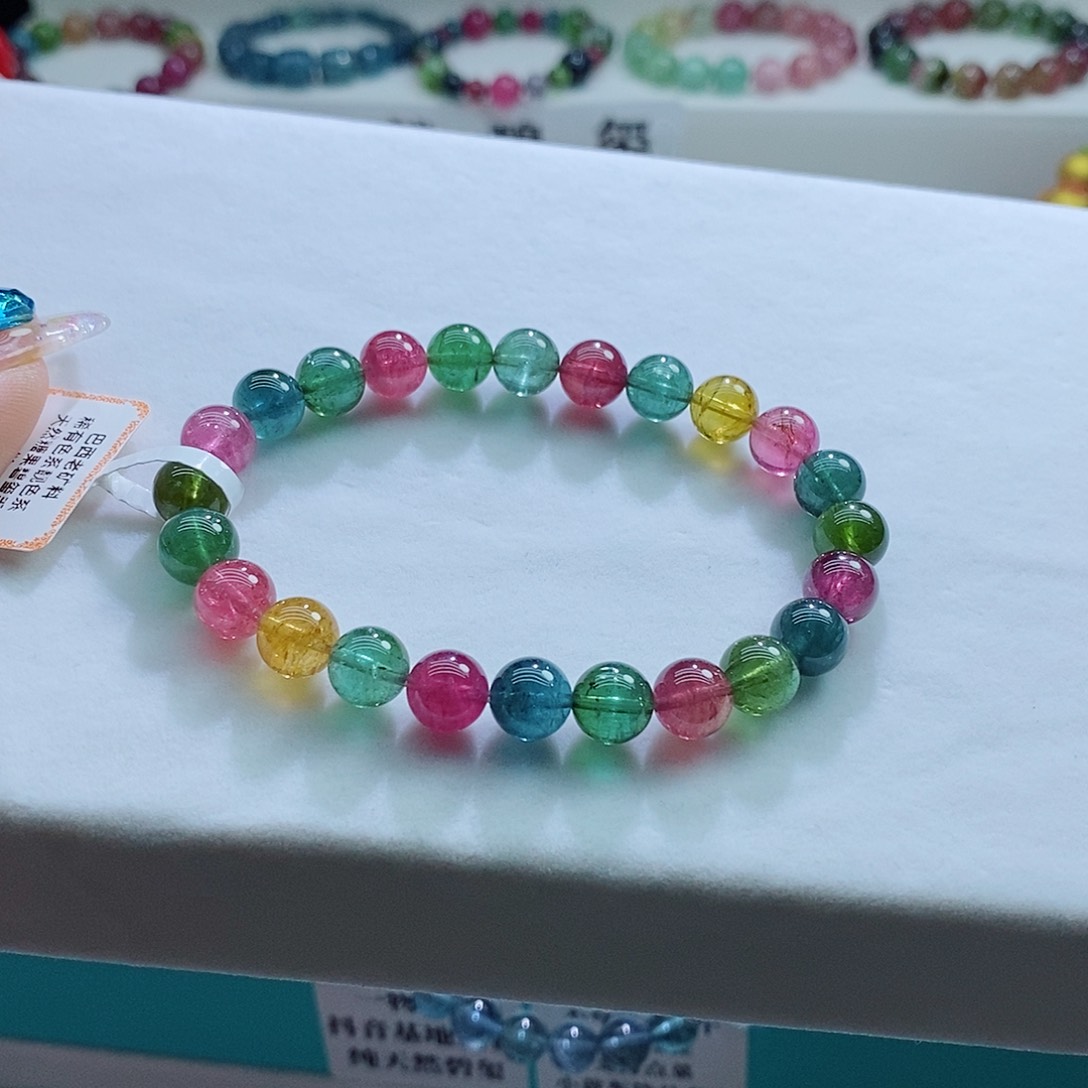 碧玺手链未镶嵌8mm左右