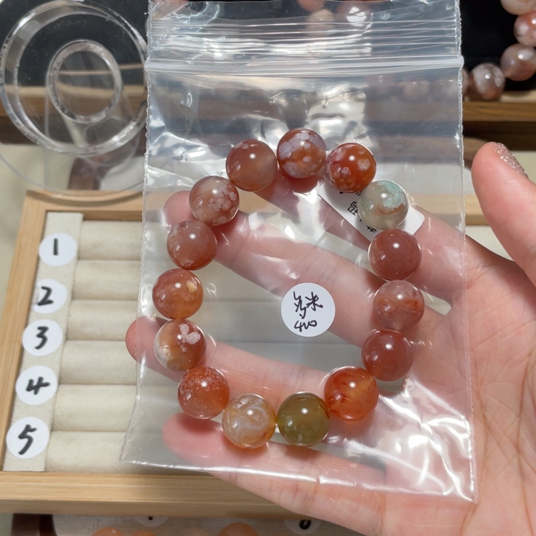 玛瑙/玉髓手链合金多*