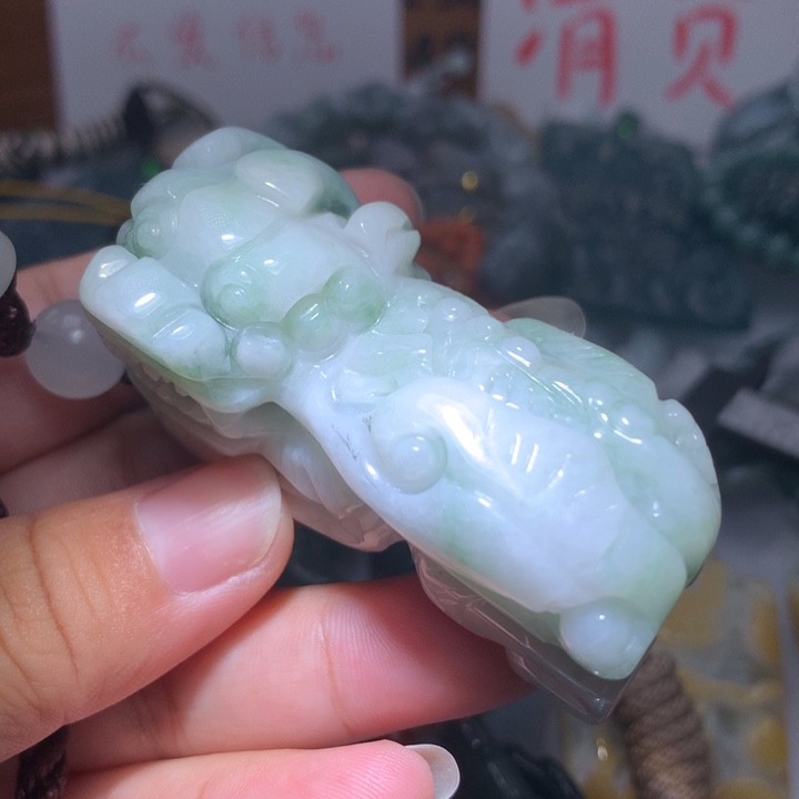 翡翠颈饰未镶嵌保真天然A货翡翠