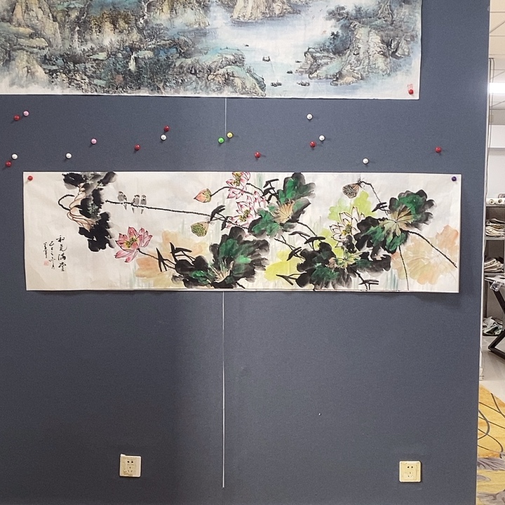 国画34/138段莲军手绘画芯