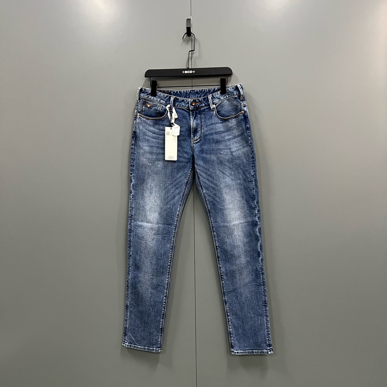 95新 GIORGIO ARMANI/阿玛尼 （cc）蓝色牛仔裤 32码/014170