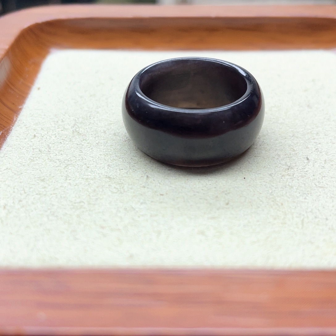 和田玉戒指未镶嵌s**n帝紫轮胎19