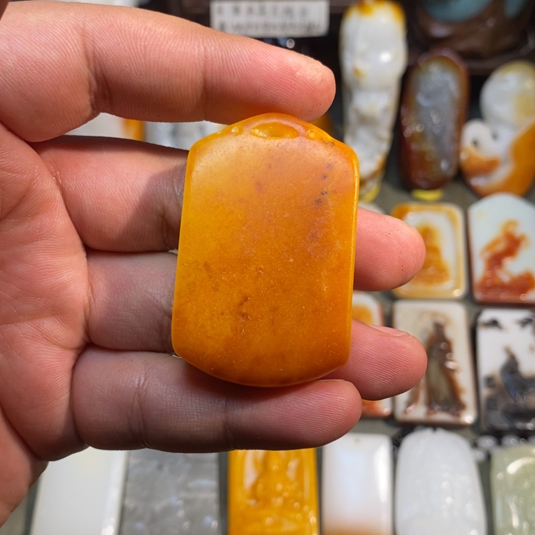 空***丶和田玉未镶嵌挂件