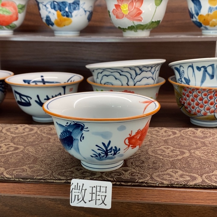 微瑕釉下彩纯手绘手工绘制