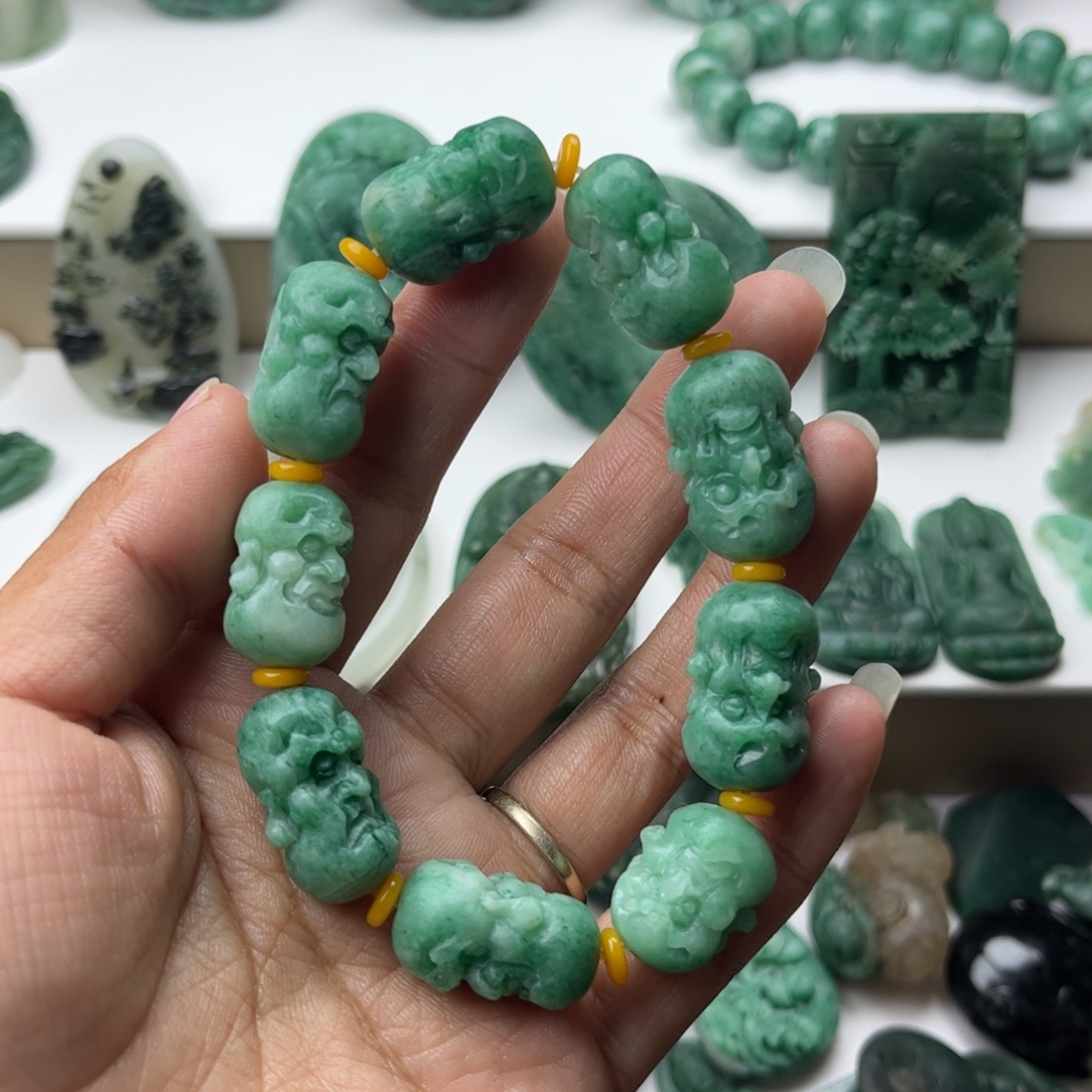 天***客独山玉未镶嵌手串定制