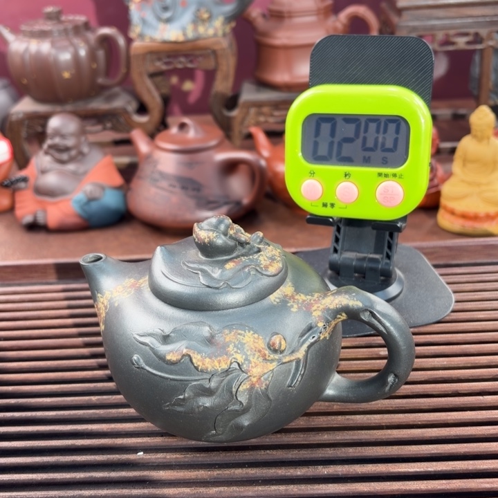 一***水紫砂茶壶宜兴原矿天青