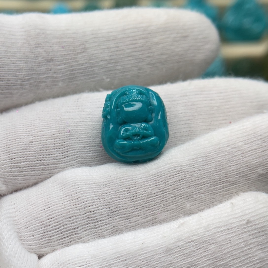 绿松石未镶嵌颈饰卡14-16-8.6